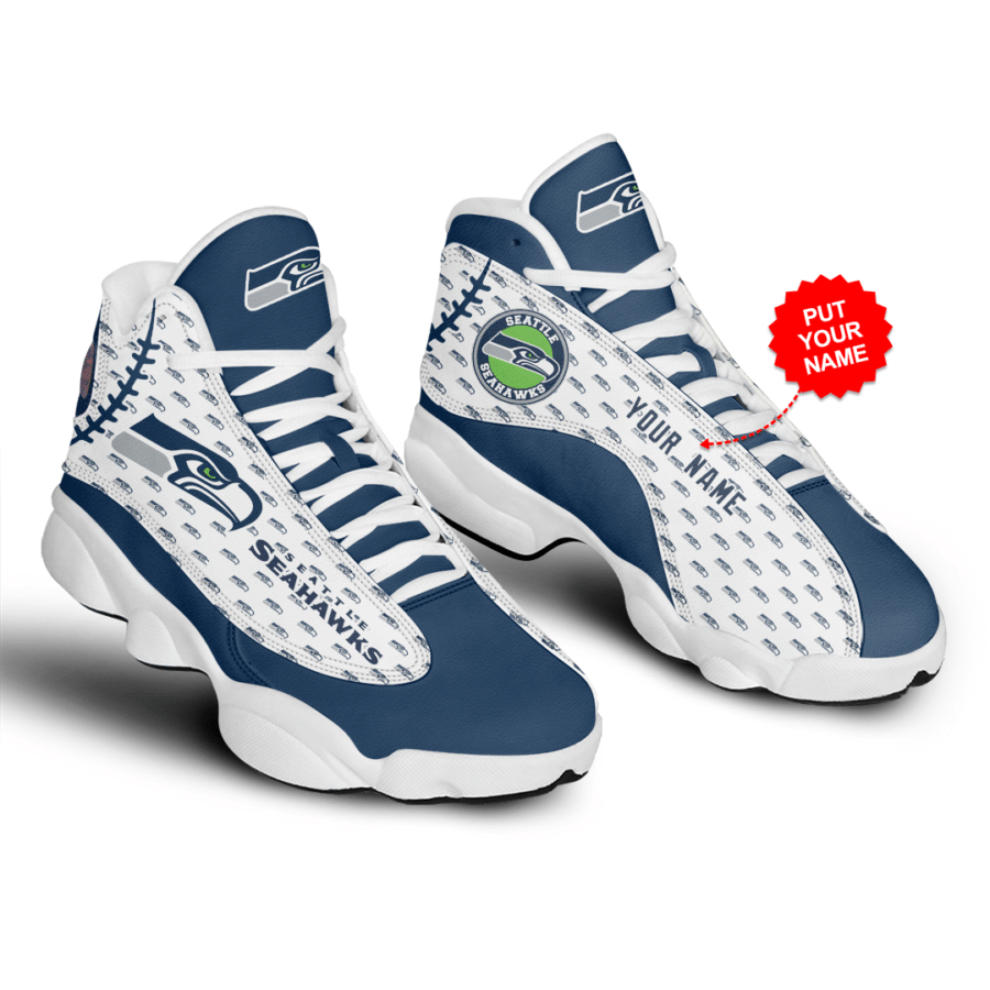 Customized-Name-Seattle-Seahawks-Jordan-13-Personalized-Shoes-1