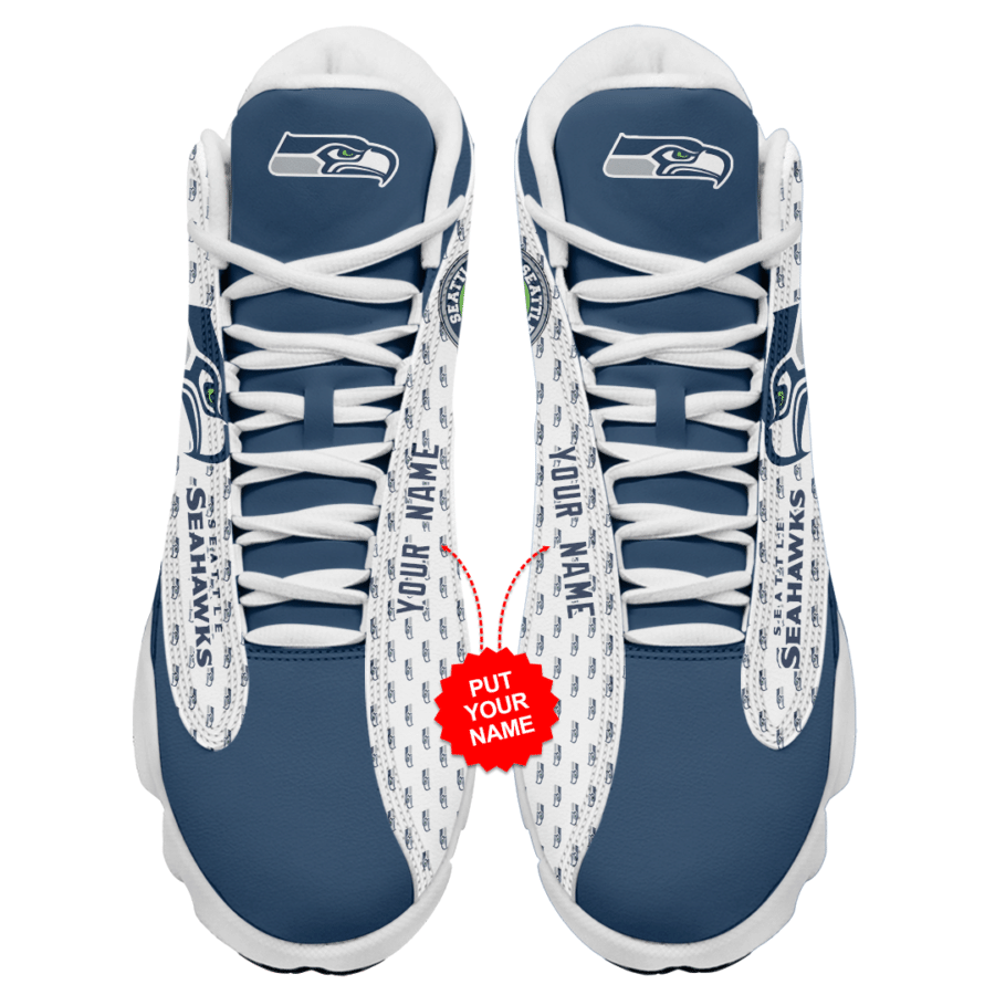 Customized-Name-Seattle-Seahawks-Jordan-13-Personalized-Shoes-2