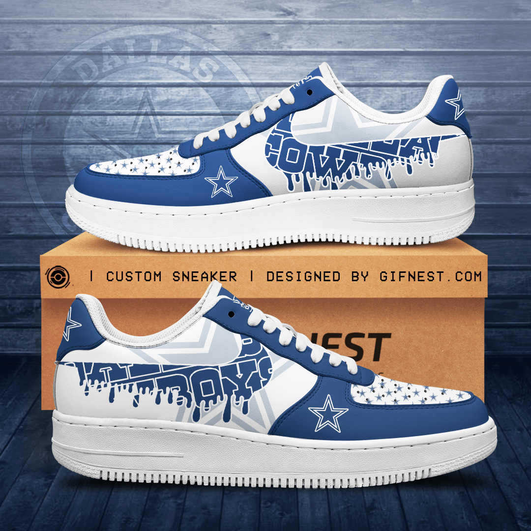Dallas-Cowboys-Air-Force-Sneaker-Custom-For-Fan Dallas Cowboys Air Force Sneaker Custom For Fan
