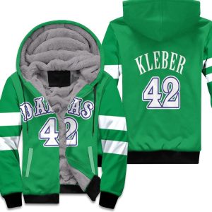 Dallas Mavericks Maxi Kleber 42 2020 Nba Green Unisex Fleece Hoodie