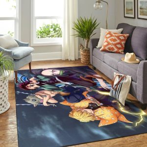 Demon Slayer Kimetsu No Yaiba Area Rug Living Room Rug Home Decor Floor Decor