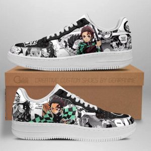 Demon Slayer Nike Air Force Shoes Unique Manga Anime Custom Sneakers