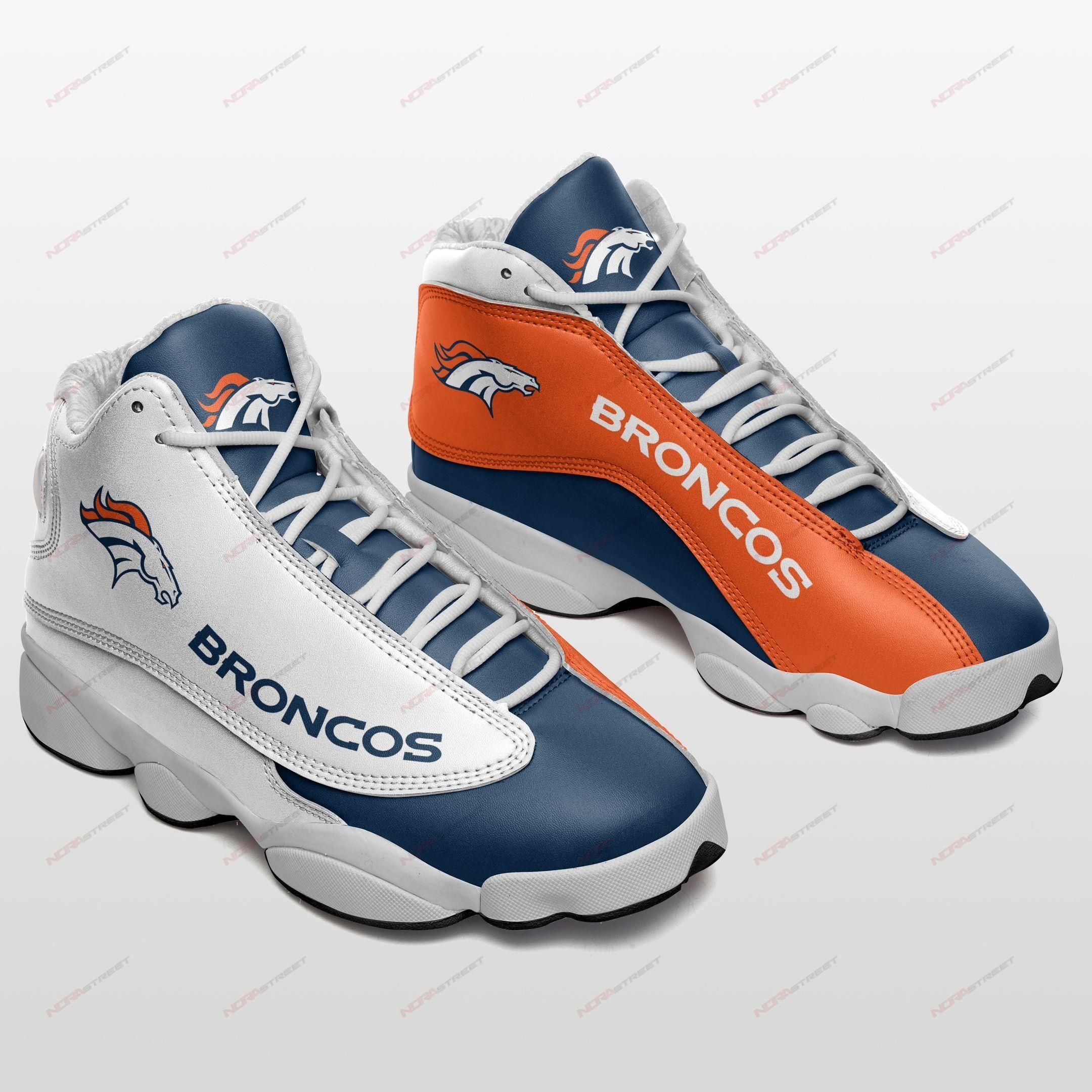 Denver-Broncos-Air-Jordan-13-Custom-Sneakers-Baseball Denver Broncos Air Jordan 13 Custom Sneakers Baseball