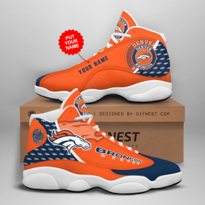 Denver Broncos Men's Jordan 13 Custom Name Personalized Shoes JD130755