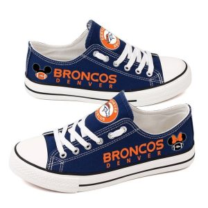Denver Broncos NFL Football 2 Gift For Fans Low Top Custom Canvas Shoes LT0252