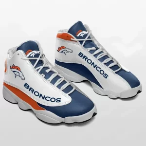 Denver Broncos Team Air Jordan 13 Custom Sneakers-Football Team Sneakers JD130489
