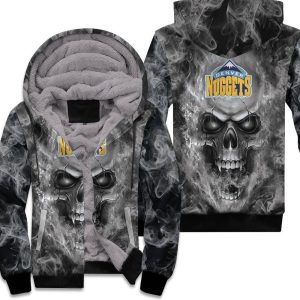 Denver Nuggets Nba Fans Skull Unisex Fleece Hoodie