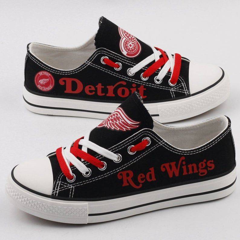 Detroit-Red-Wings-NHL-Hockey-1-Gift-For-Fans-Low-Top-Custom-Canvas-Shoes Detroit Red Wings NHL Hockey 1 Gift For Fans Low Top Custom Canvas Shoes