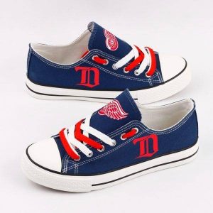 Detroit Red Wings NHL Hockey 3 Gift For Fans Low Top Custom Canvas Shoes LT0709