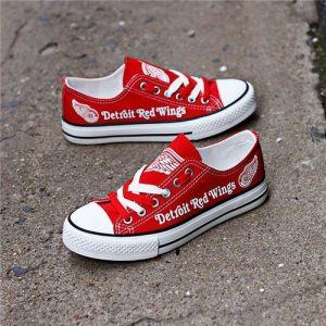 Detroit Red Wings NHL Hockey 4 Gift For Fans Low Top Custom Canvas Shoes LT0641