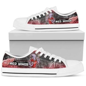 Detroit Red Wings NHL Hockey 2 Low Top Sneakers Low Top Shoes LT0883