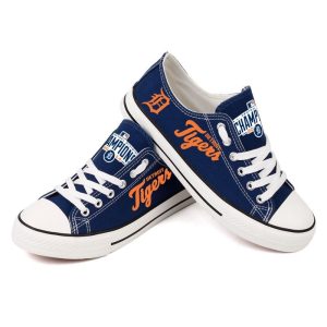 Detroit Tigers MLB Baseball 5 Gift For Fans Low Top Custom Canvas Shoes LT0778