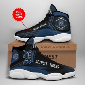 Detroit Tigers Men's Jordan 13 Custom Name Personalized Shoes JD130685