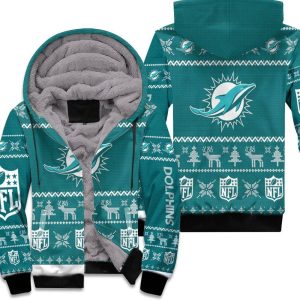 Dolphins Nfl Ugly Sweatshirt Christmas 3D Unisex Fleece Hoodie