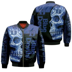 Duke Blue Devils NCAA Skull 3D Bomber Jacket BBJ1785