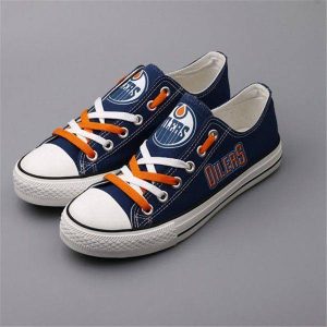 Edmonton Oilers NHL Hockey 3 Gift For Fans Low Top Custom Canvas Shoes LT0127