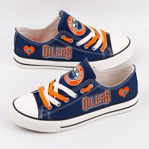 Edmonton Oilers NHL Hockey Gift For Fans Low Top Custom Canvas Shoes LT0460