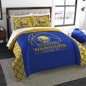 Golden State Warriors Bedding Set Halloween And Christmas- 1 Duvet Cover & 2 Pillow Cases
