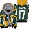 Green Bay Packer Davante Adams Legend 17 Yellow Green Unisex Fleece Hoodie