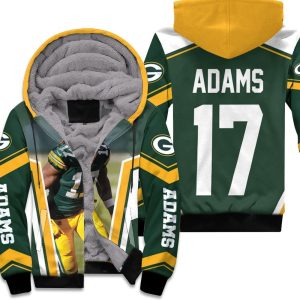 Green Bay Packer Davante Adams Legend 17 Yellow Green Unisex Fleece Hoodie