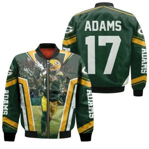 Green Bay Packer Davante Adams Legendary Bomber Jacket BBJ0577