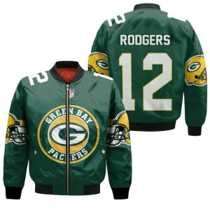 Green Bay Packers Aaron Rodgers 12 3D Bomber Jacket BBJ1586