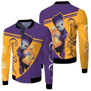Groot Hugs Crown Royal 3D Fleece Bomber Jacket FBJ0387