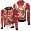 Helmet San Francisco 49Ers Nfc West Division 2021 Super Bowl Fleece Bomber Jacket