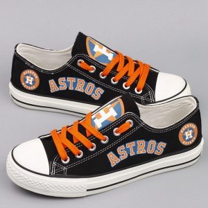 Houston Astros MLB Baseball 4 Football Gift For Fans Low Top Custom Canvas Shoes LT0910