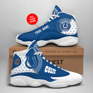 Indianapolis Colts Men's Jordan 13 Custom Name Personalized Shoes JD130207