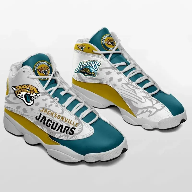 Jacksonville-Jaguars-Air-Jordan-13-Custom-Sneakers-Football-Team-Sneakers Jacksonville Jaguars Air Jordan 13 Custom Sneakers Football Team Sneakers