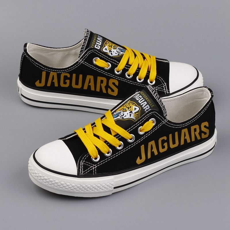 Jacksonville-Jaguars-NFL-Football-Gift-For-Fans-Low-Top-Custom-Canvas-Shoes Jacksonville Jaguars NFL Football Gift For Fans Low Top Custom Canvas Shoes
