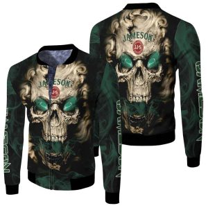 Jameson Irish Whiskey Skull 3D Fleece Bomber Jacket FBJ0485