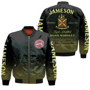 Jameson Irish Whiskey Triple Distilled Logo For Lovers 3D Bomber Jacket BBJ0452