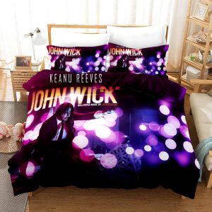 John Wick #3 Duvet Cover Pillowcase Bedding Set Home Bedroom Decor BS3447