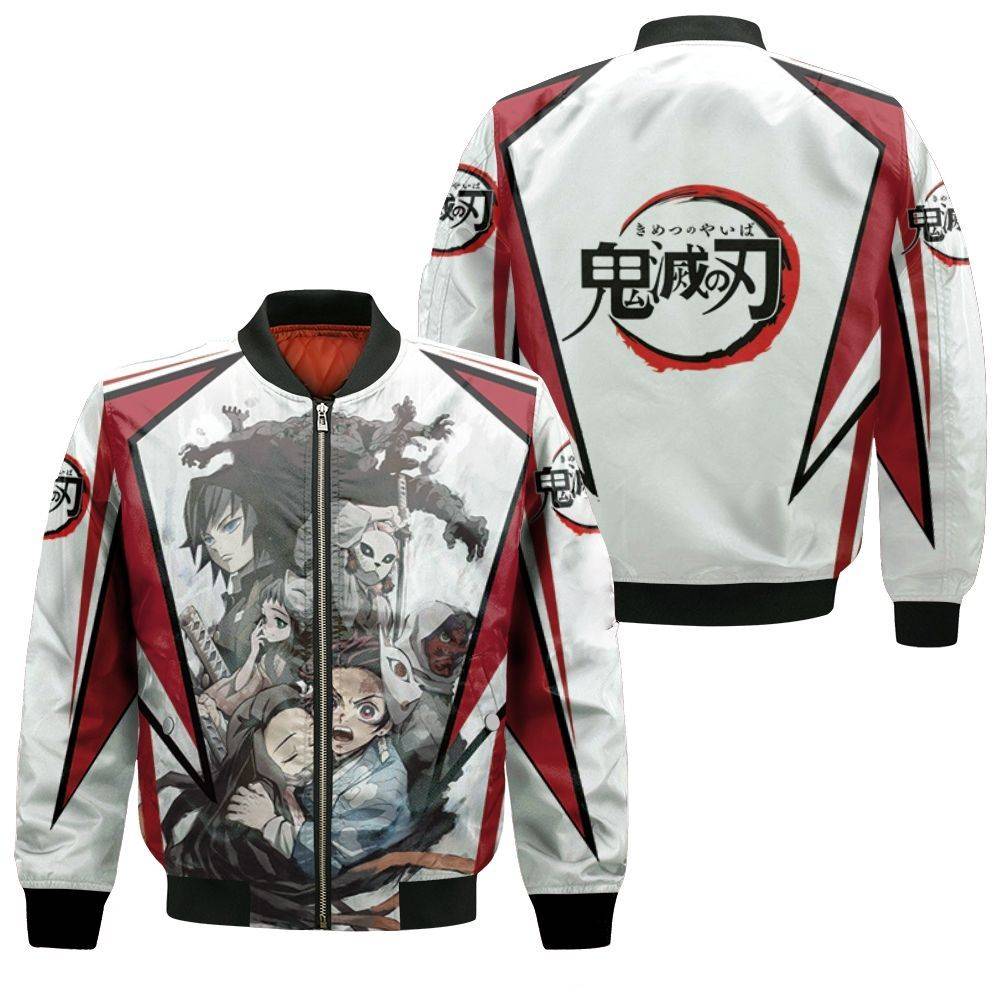 Kimetsu-No-Yaiba-Anime-Hashira-And-Demon-Slayers-Corps-Bomber-Jacket Kimetsu No Yaiba Anime Hashira And Demon Slayers Corps Bomber Jacket