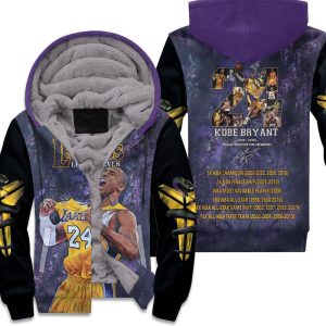 Kobe Bryant 24 Legends Live Forever Signed 3D Unisex Fleece Hoodie