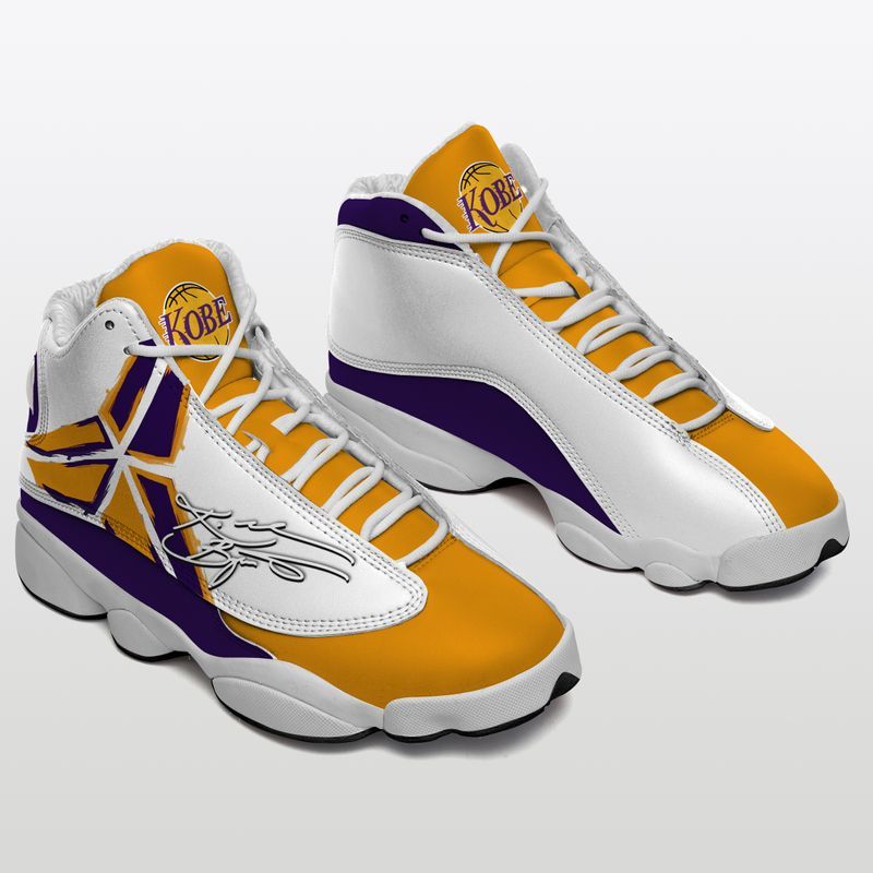 Kobe-Bryant-Air-Jordan-13-Custom-Sneakers-Los-Angeles-Lakers-Sneakers Kobe Bryant Air Jordan 13 Custom Sneakers Los Angeles Lakers Sneakers