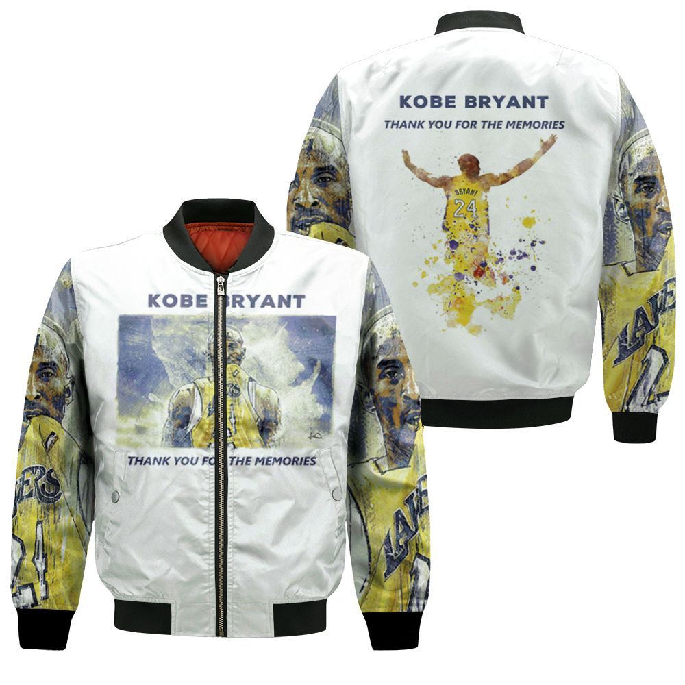 Kobe Bryant Los Angeles Lakers In Heaven Thank You For The Memories Bomber Jacket BBJ1626 â We 