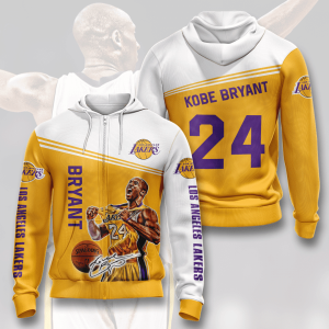 Kobe Bryant Zip-Up Hoodie For Fans