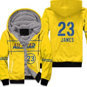 Lebron James Lakers 2021 All-Star Western Conference Gold Inspired Unisex Fleece Hoodie