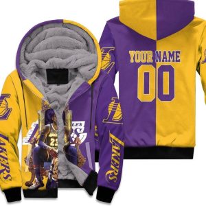 Lebron James On Throne Los Angles Lakers Legend 3D Personalized Unisex Fleece Zip Hoodie