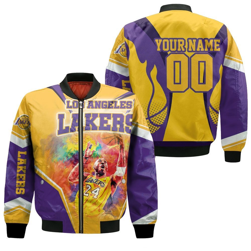 Legend Kobe Bryant 24 Los Angeles Lakers Western Conference Personalized Bomber Jacket BBJ2075 