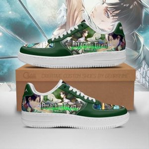 Levi Ackerman Attack On Titan Air Force Sneakers Aot Anime Shoes AF0168