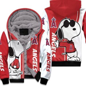 Los Angeles Angels Snoopy Lover 3D Printed Unisex Fleece Hoodie