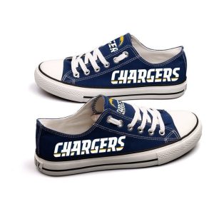 Los Angeles Chargers NFL Football 2 Gift For Fans Low Top Custom Canvas Shoes LT0088