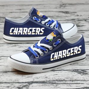 Los Angeles Chargers NFL Football 3 Gift For Fans Low Top Custom Canvas Shoes LT0988