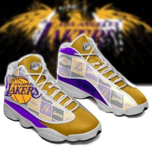 Los Angeles Lakers Basketball Air Jordan 13 Custom Sneakers Nba