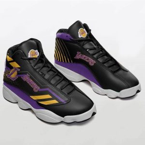Los Angeles Lakers Basketball Team Jordan 13 Sneaker
