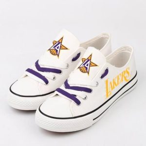 Los Angeles Lakers NBA Basketball 2 Gift For Fans Low Top Custom Canvas Shoes